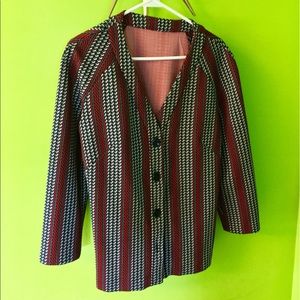 1970’s Houndstooth and striped blazer